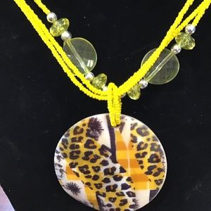 Hand Painted Shell Necklace Set